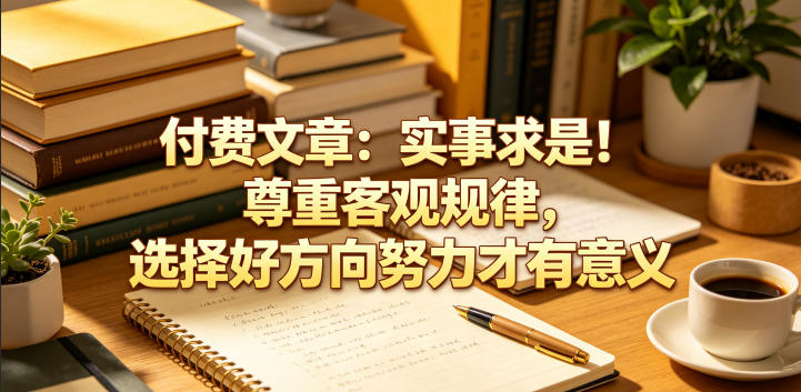 付费文章：实事求是！尊重客观规律，选择好方向努力才有意义-咖脉互联
