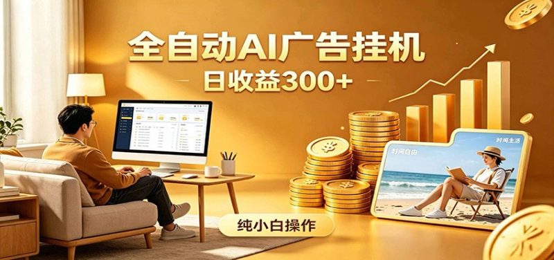 AI风口项目，全程解放双手，后台自动运行赚取收益，每天稳定收益300+-咖脉互联