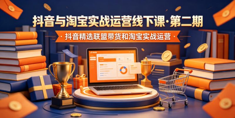 抖音与淘宝实战运营线下课·第二期,抖音精选联盟带货和淘宝实战运营-咖脉互联