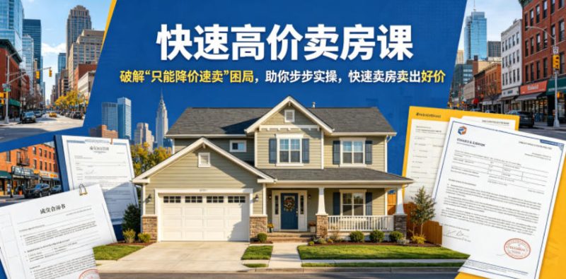 快速高价卖房课,破解“只能降价速卖”困局,助你步步实操,快速卖房卖出好价(更新2026)-咖脉互联
